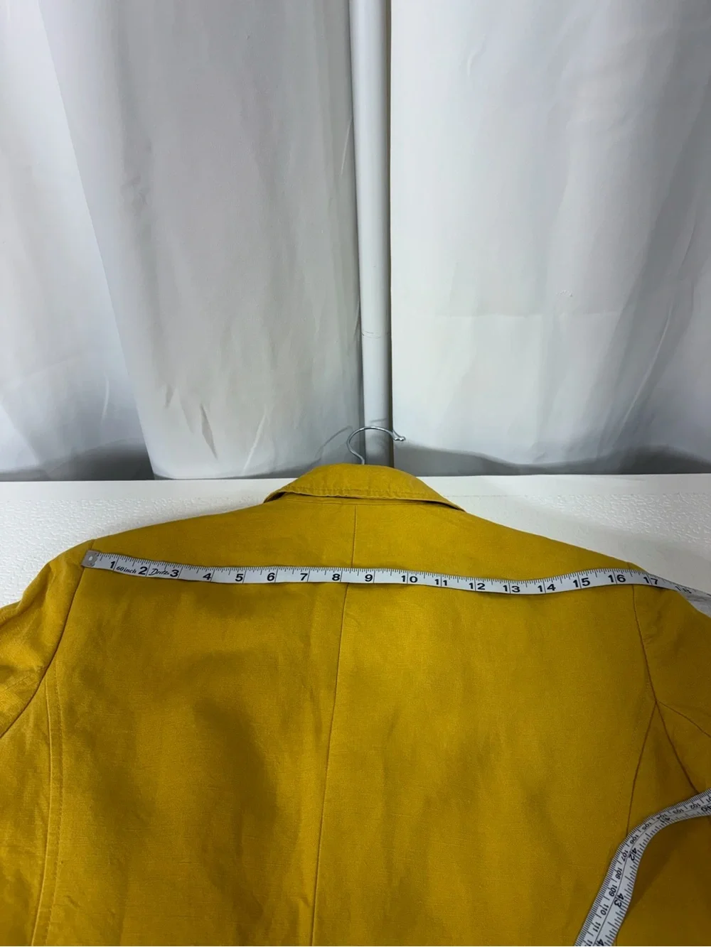 Kasper Mustard Yellow Single-Button Notch Lapel Blazer 3179